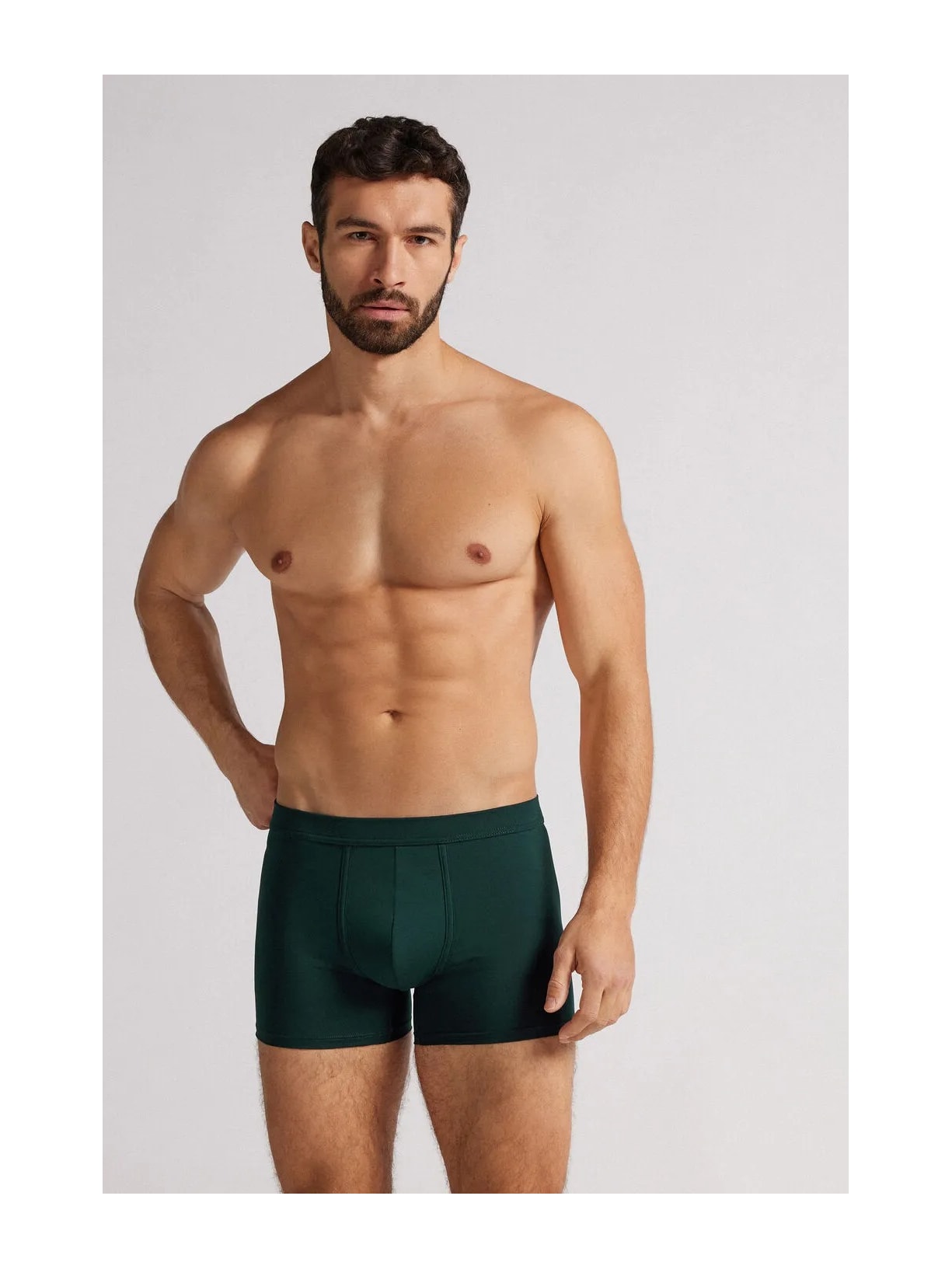 Cueca Boxer Em Algodão Premium Verde Intimissimi
