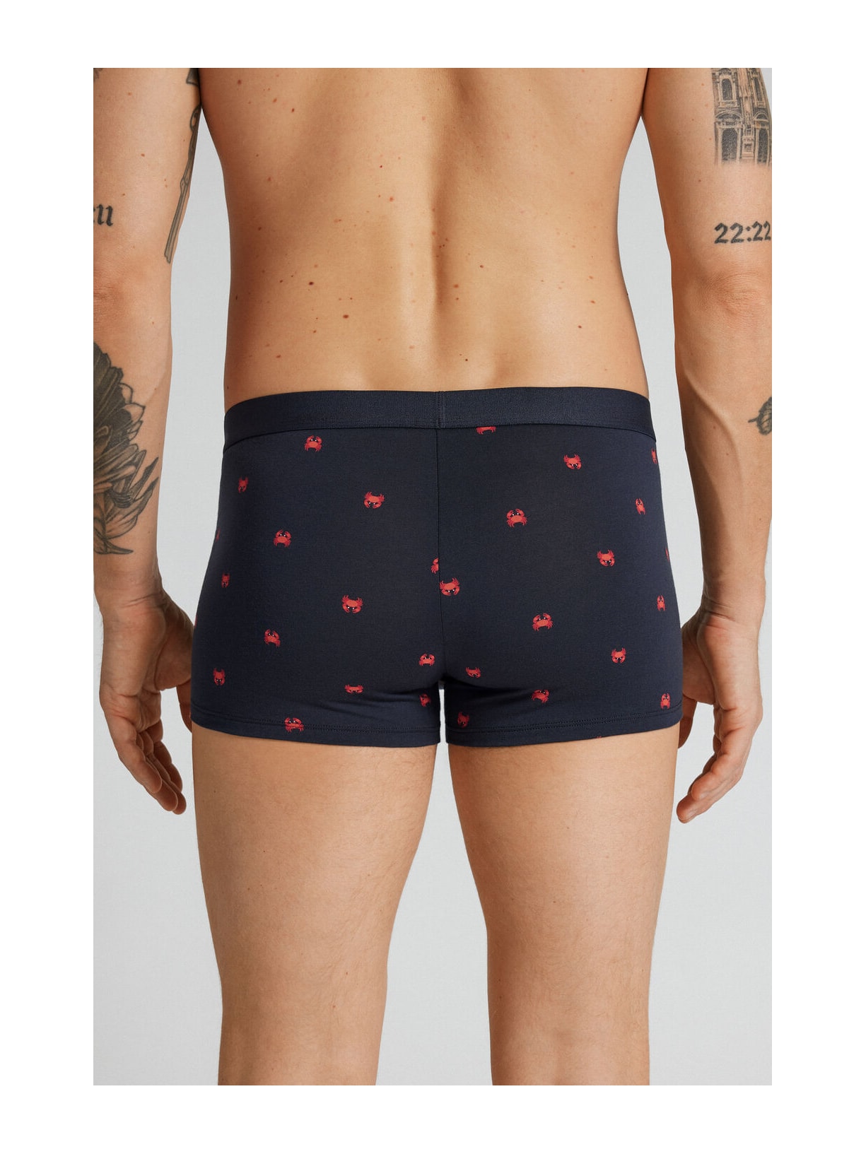 Cueca Boxer Em Algodão Superior Estampado Caranguejo Azul Intimissimi