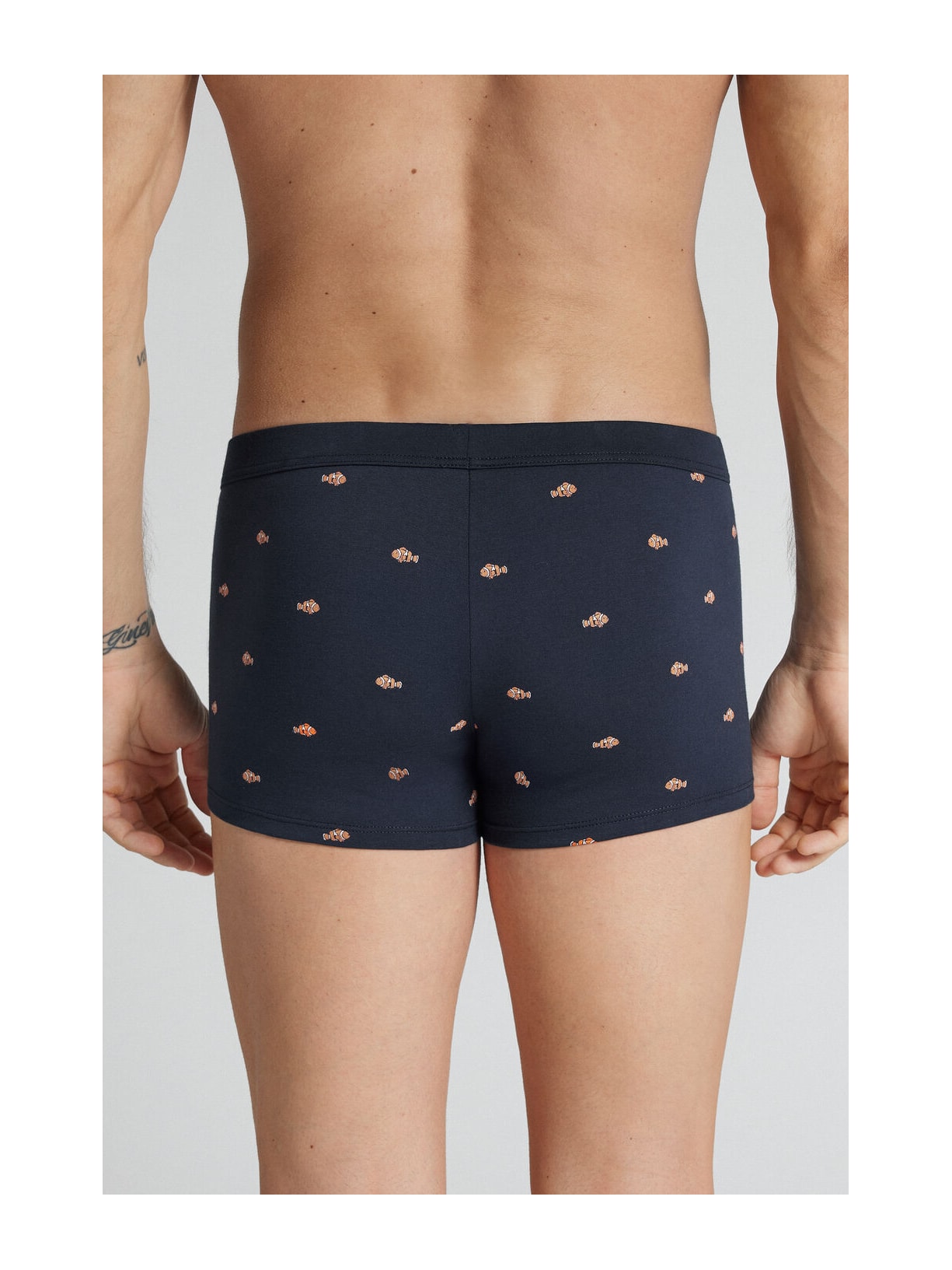 Cueca Boxer Em Algodão Superior Estampado Peixe-Palhaço Azul Intimissimi