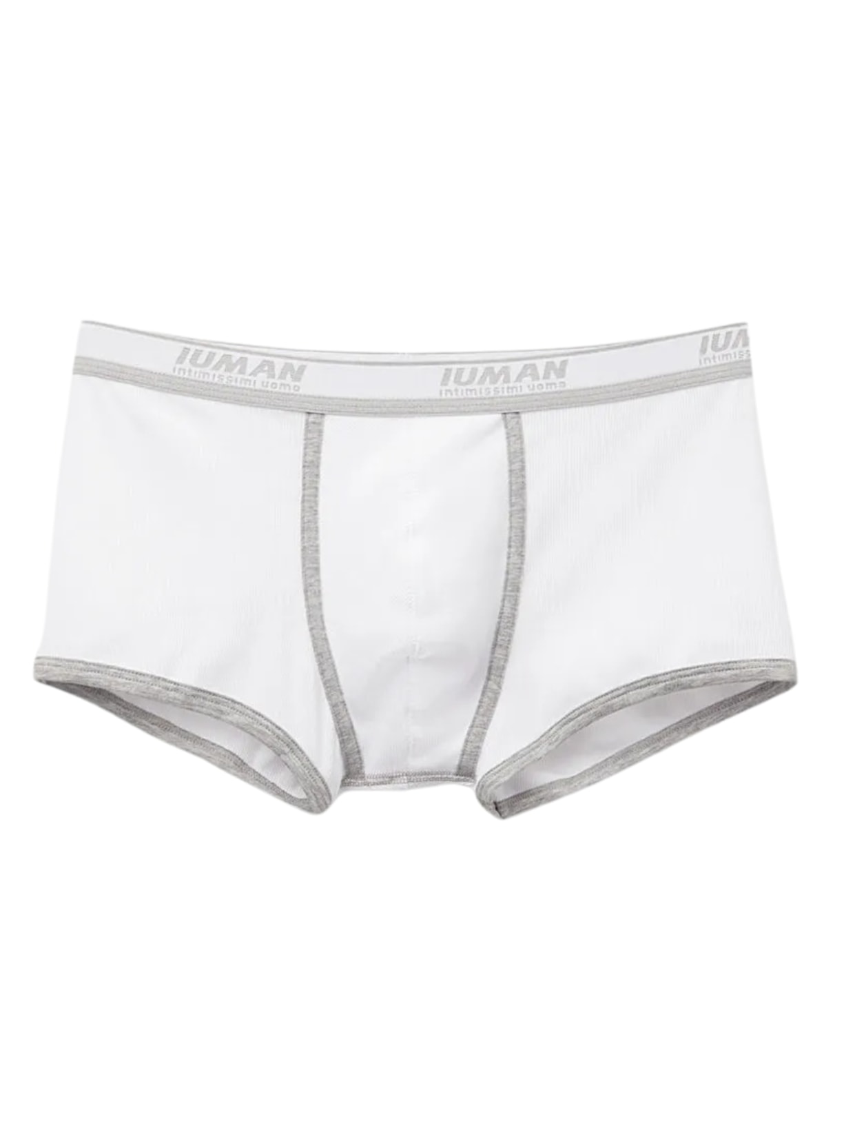 Cueca Boxer Em Algodão Supima Canelado - Branco