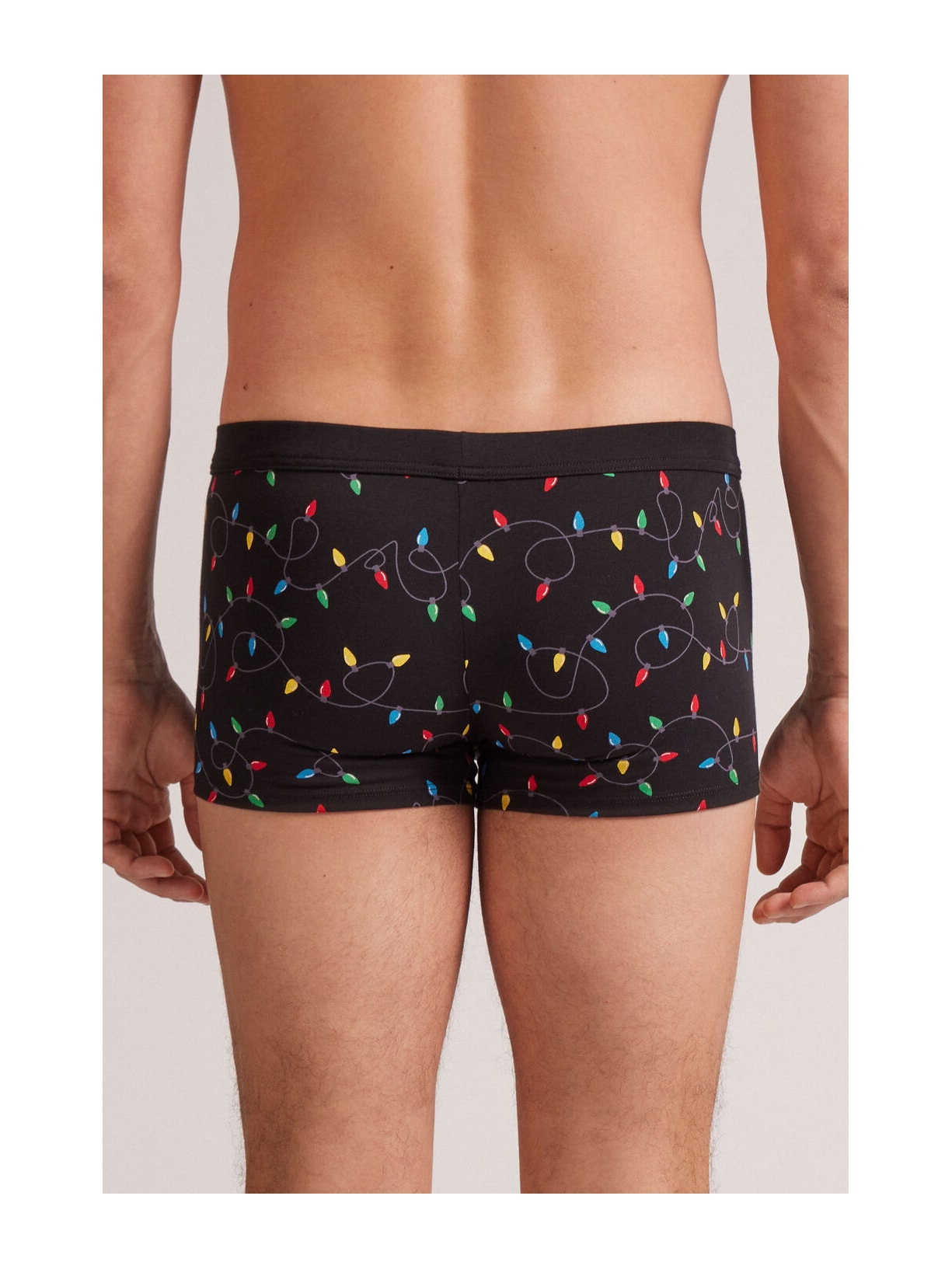 Cueca Boxer Em Algodão Supima Christmas Lights Preto Intimissimi