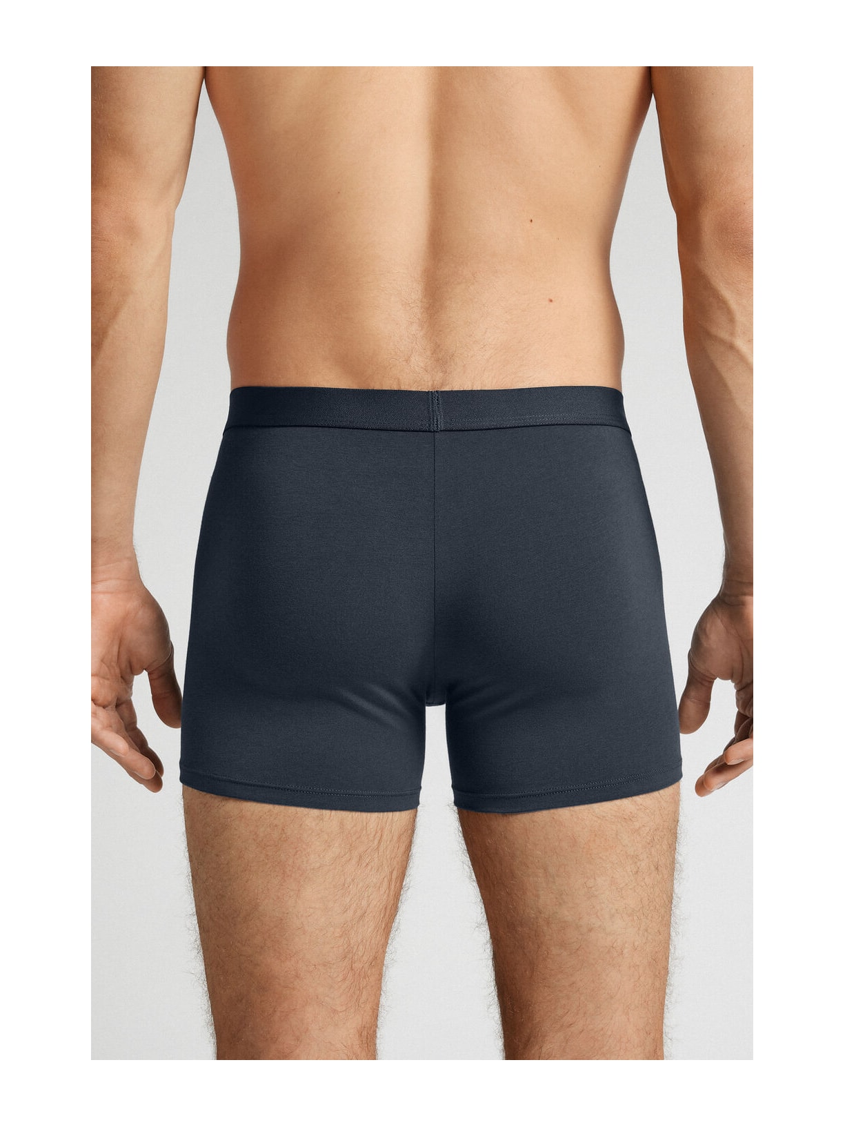 Cueca Boxer Em Algodão Supima Com Elástico Visível Azul Intimissimi