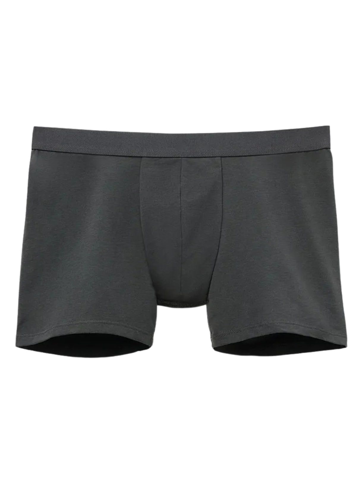 Cueca Boxer Em Algodão Supima Com Elástico Visível - Cinza