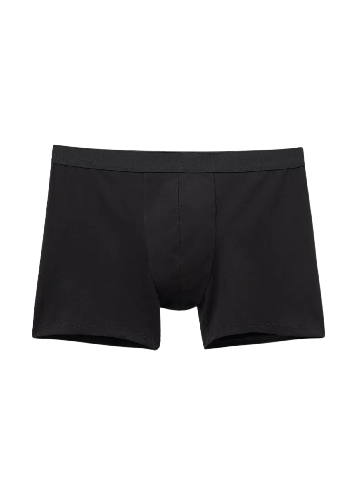 Cueca Boxer Em Algodão Supima Com Elástico Visível - Preto