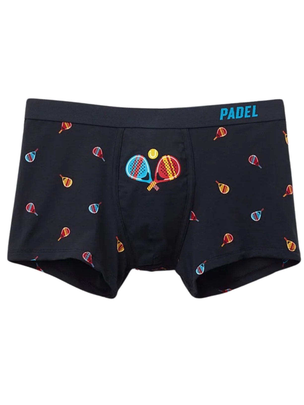 Cueca Boxer Em Algodão Supima Com Estampa Padel - Azul