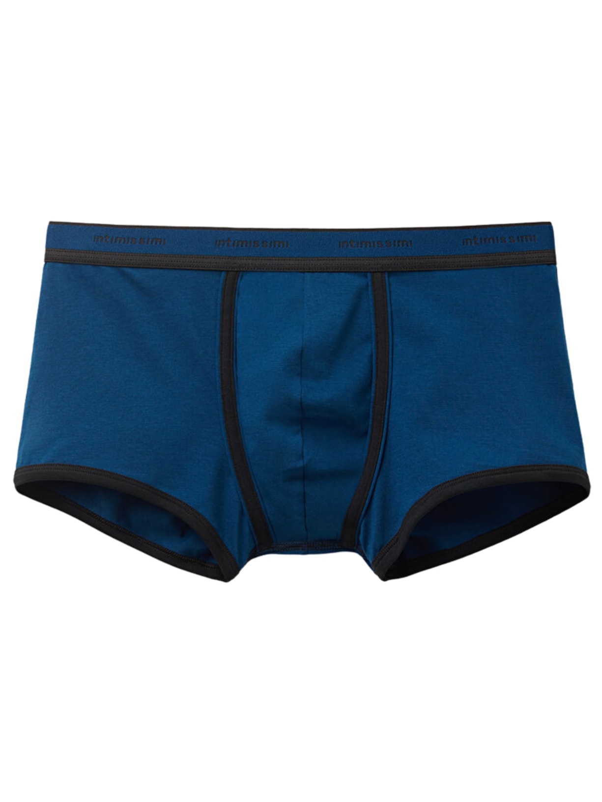 Cueca Boxer Em Algodão Supima Com Logotipo - Azul