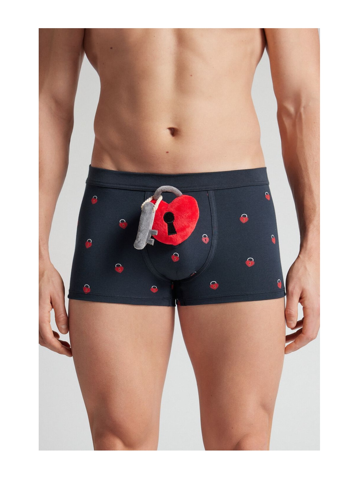 Cueca Boxer Em Algodão Supima Com Pelucía Azul Intimissimi
