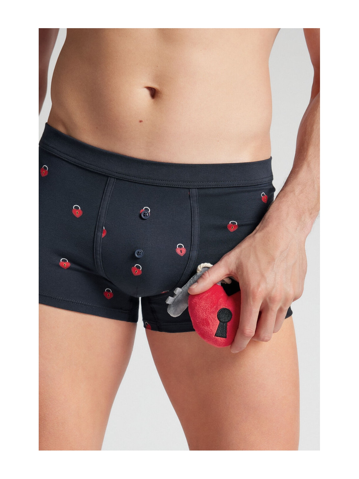 Cueca Boxer Em Algodão Supima Com Pelucía Azul Intimissimi