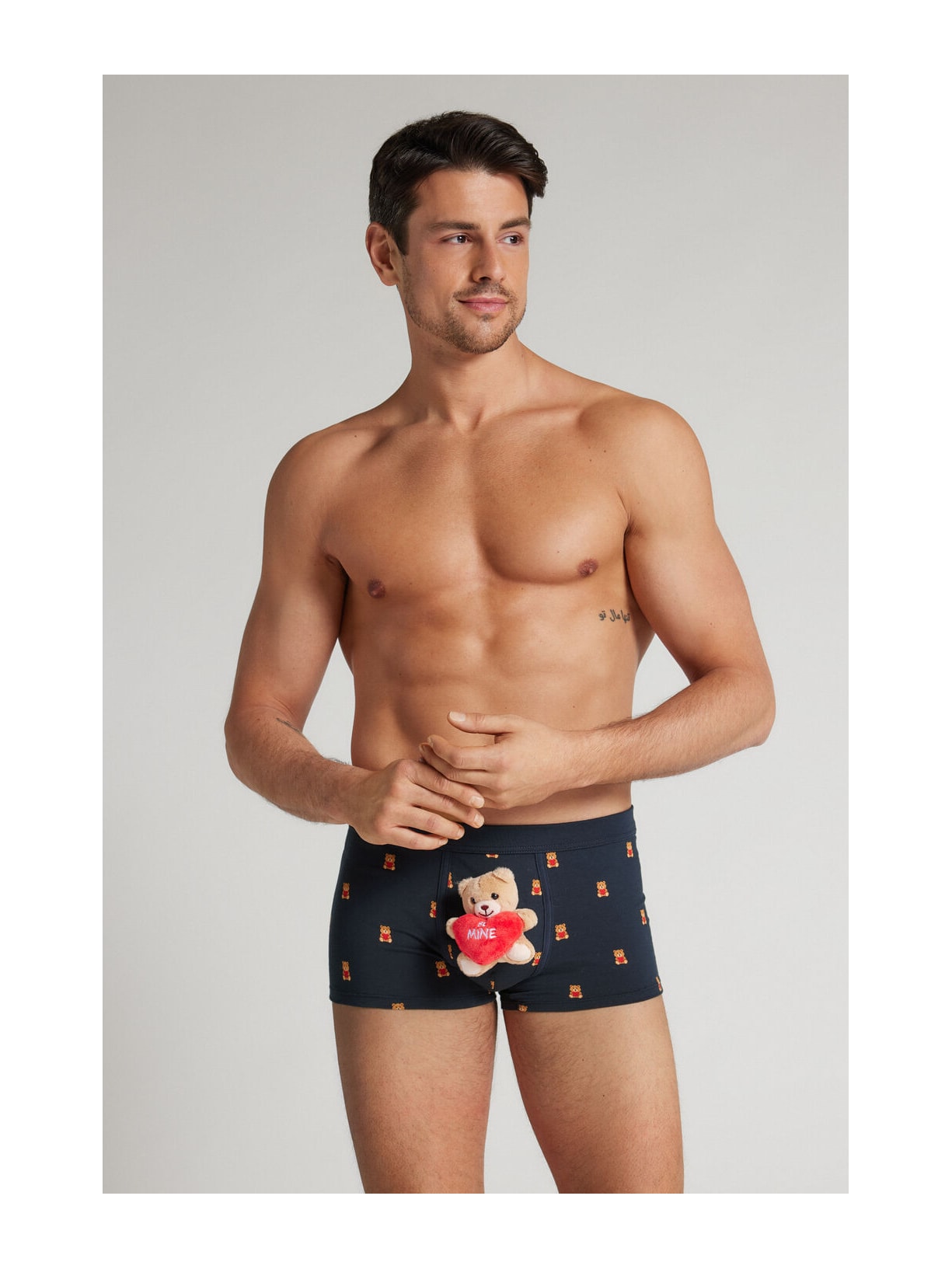 Cueca Boxer Em Algodão Supima Com Pelucía Be Mine Azul Intimissimi