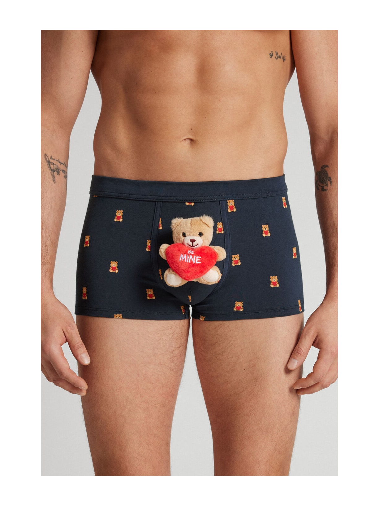 Cueca Boxer Em Algodão Supima Com Pelucía Be Mine Azul Intimissimi
