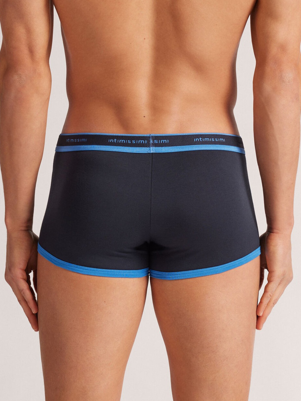 Cueca Boxer Em Algodão Supima Elástico Azul Intimissimi