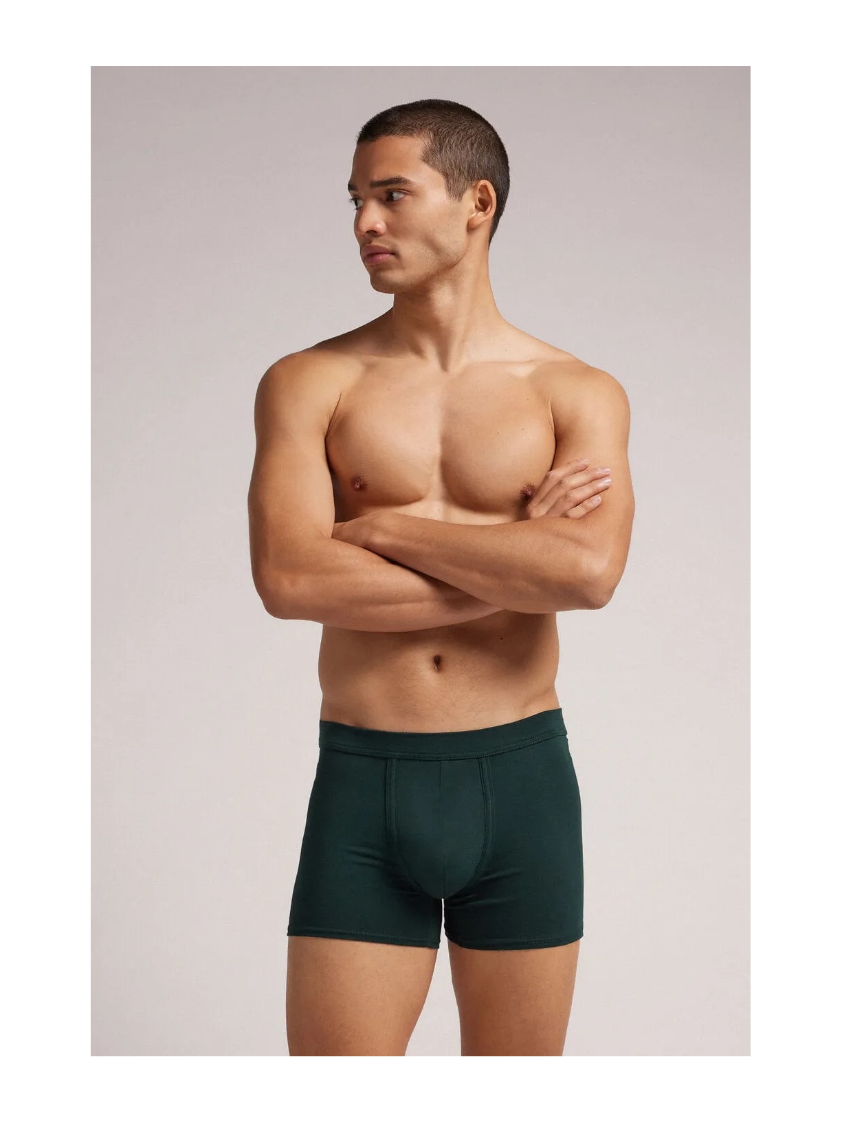 Cueca Boxer Em Algodão Supima Natural Fresh Verde Intimissimi