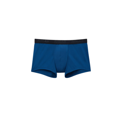 Cueca Boxer Em Microfibra Com Logótipo - Azul