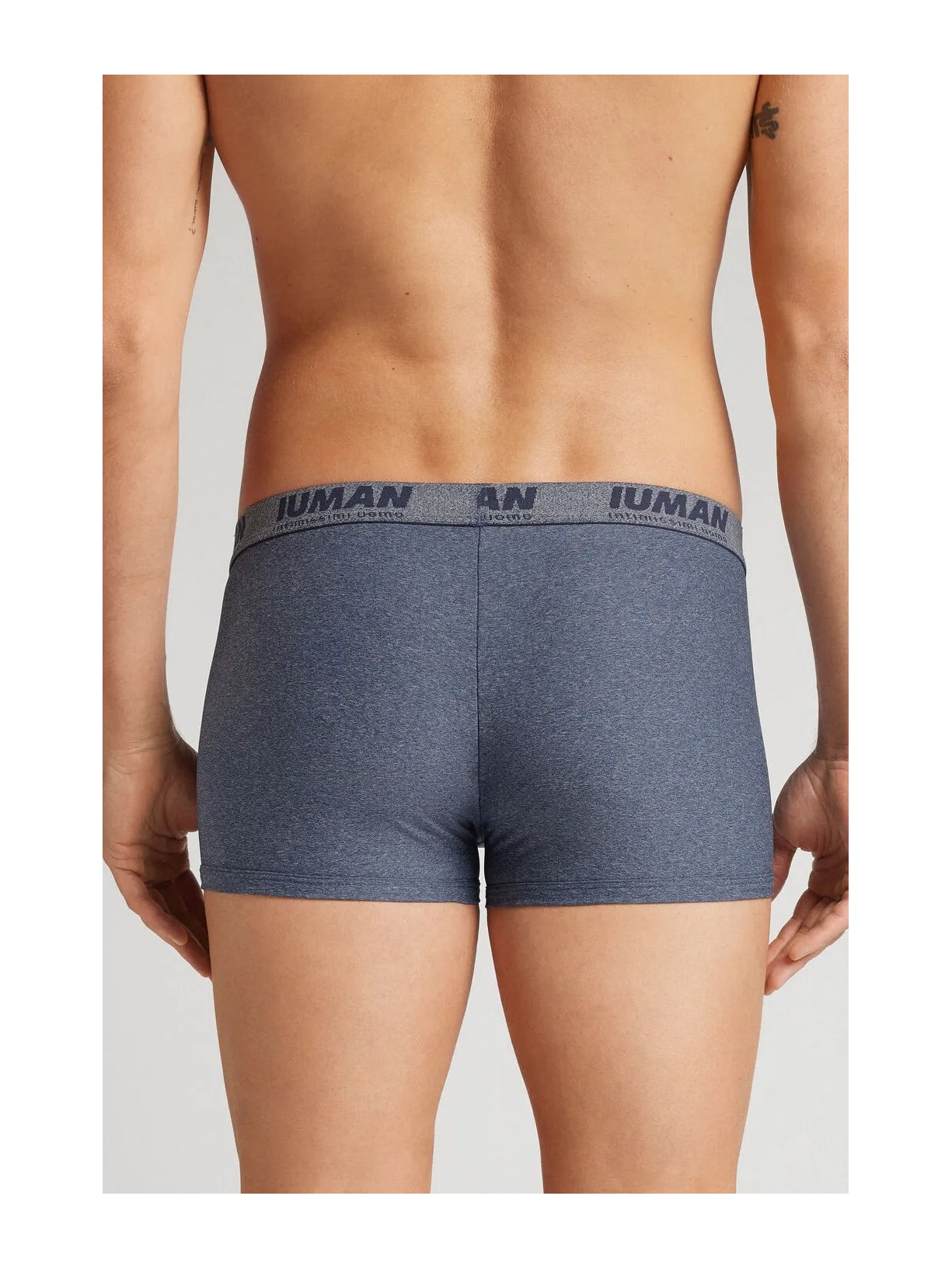 Cueca Boxer Em Microfibra Com Logótipo Azul Intimissimi