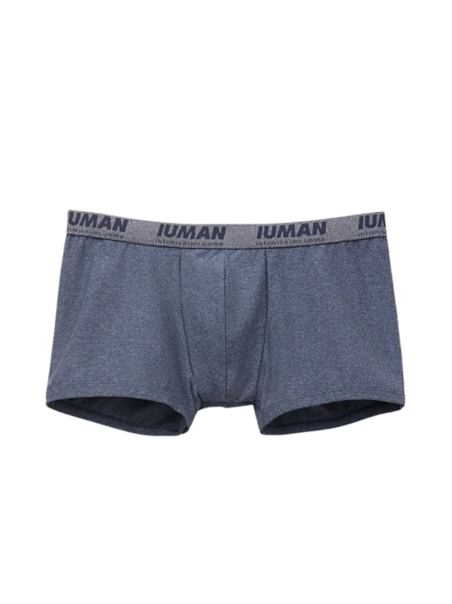 Cueca Boxer Em Microfibra Com Logótipo - Azul