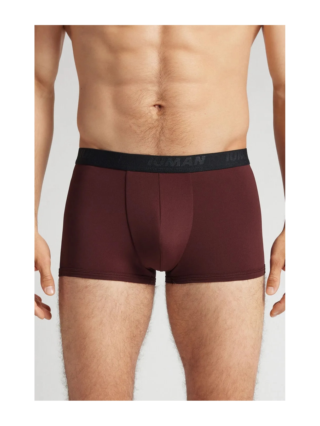 Cueca Boxer Em Microfibra Com Logótipo Bordô Intimissimi