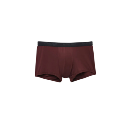 Cueca Boxer Em Microfibra Com Logótipo - Bordô