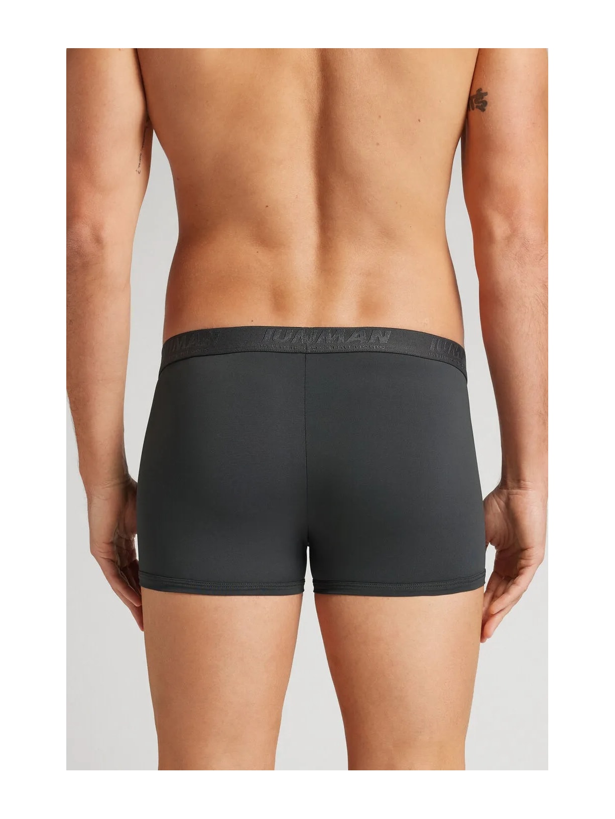 Cueca Boxer Em Microfibra Com Logótipo Cinza Intimissimi