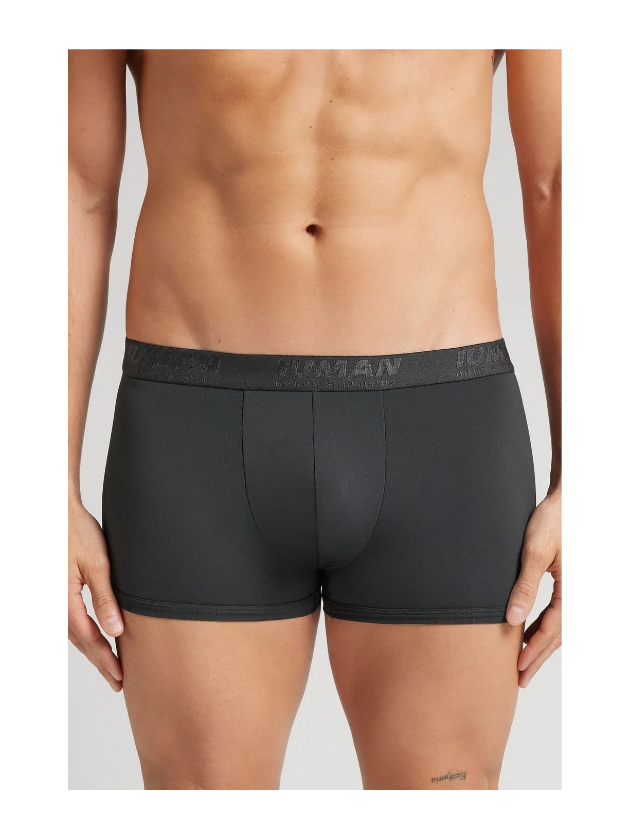 Cueca Boxer Em Microfibra Com Logótipo Cinza Intimissimi