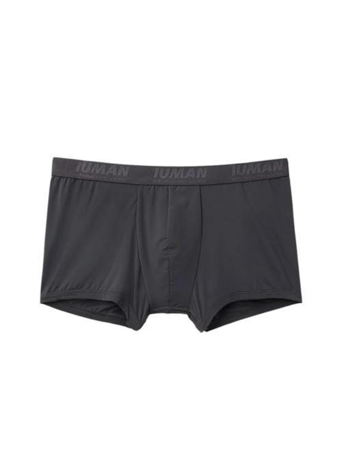 Cueca Boxer Em Microfibra Com Logótipo - Cinza