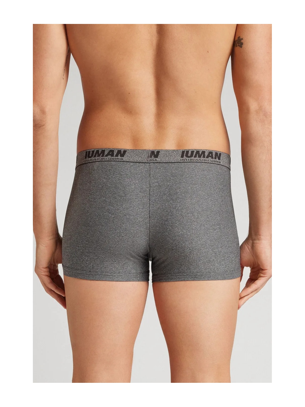 Cueca Boxer Em Microfibra Com Logótipo Cinza Intimissimi