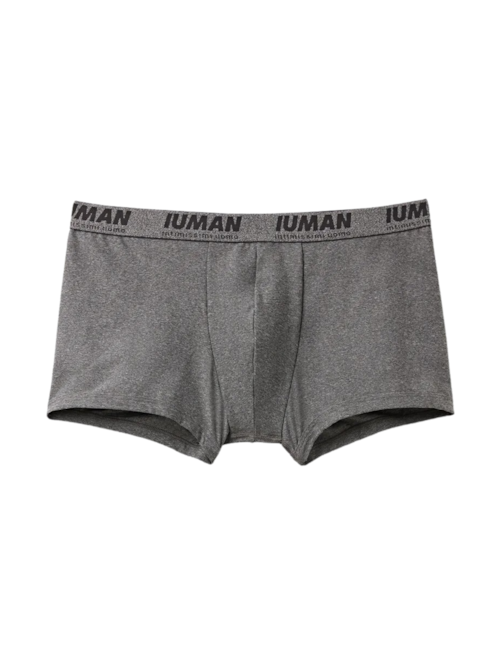 Cueca Boxer Em Microfibra Com Logótipo - Cinza