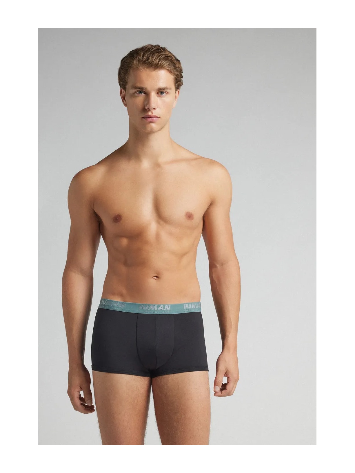 Cueca Boxer Em Microfibra Com Logótipo Preto Intimissimi