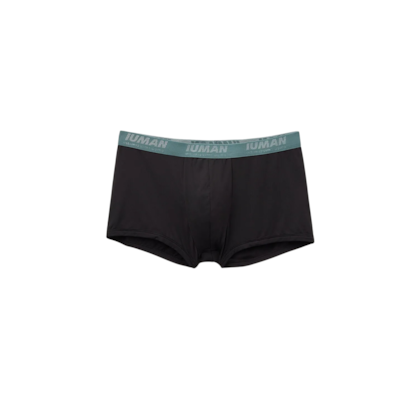 Cueca Boxer Em Microfibra Com Logótipo - Preto