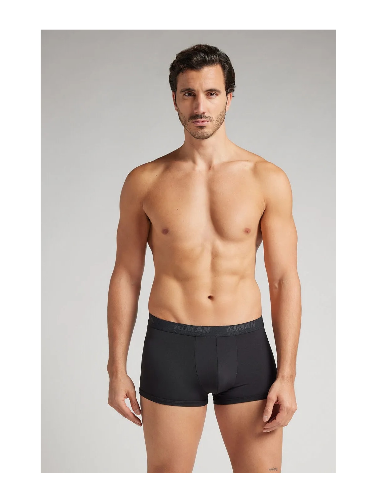 Cueca Boxer Em Microfibra Com Logótipo Preto Intimissimi