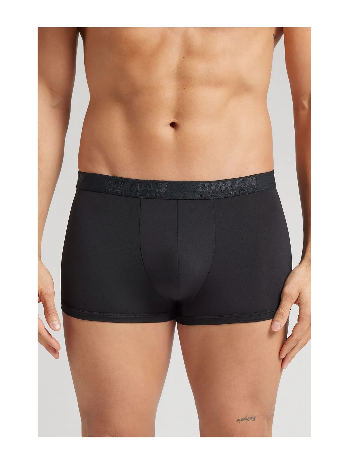 Cueca Boxer Em Microfibra Com Logótipo Preto Intimissimi