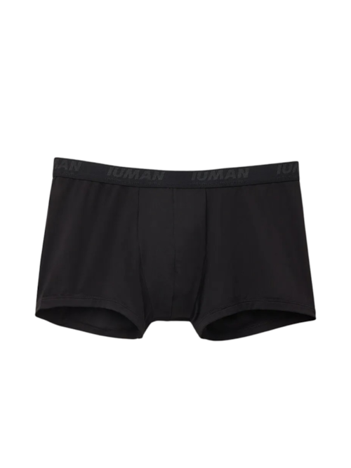 Cueca Boxer Em Microfibra Com Logótipo - Preto