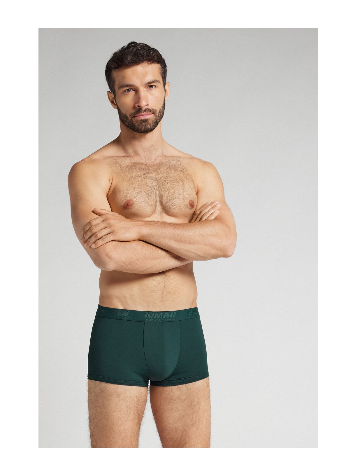 Cueca Boxer Em Microfibra Com Logótipo Verde Intimissimi