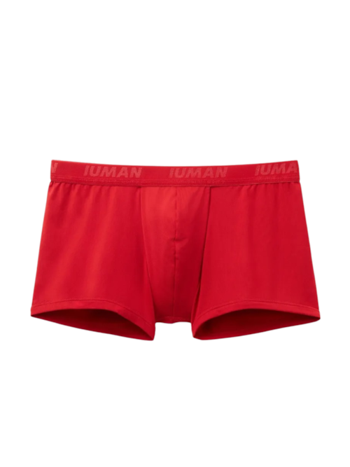 Cueca Boxer Em Microfibra Com Logótipo - Vermelho