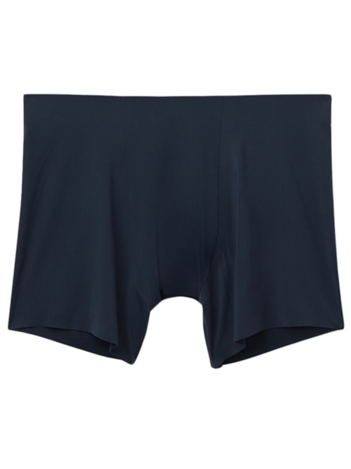 Cueca Boxer Em Microfibra Sem Costuras - Azul