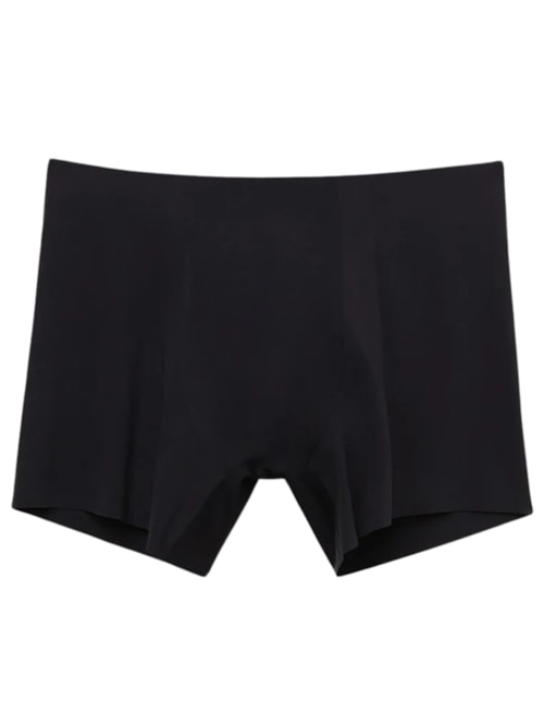 Cueca Boxer Em Microfibra Sem Costuras - Preto