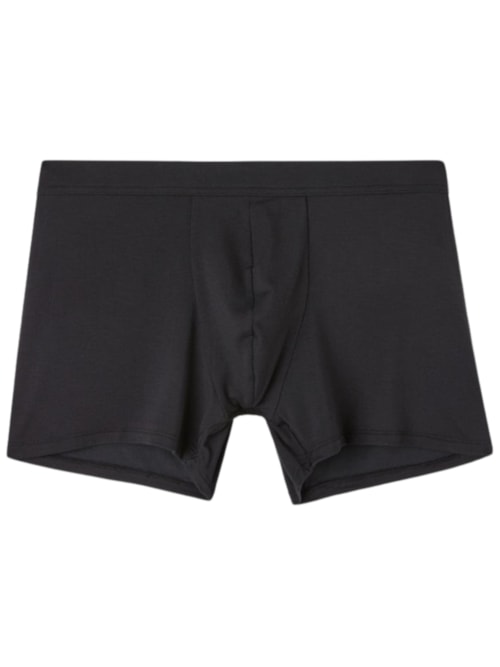 Cueca Boxer Em Modal e Seda - Preto