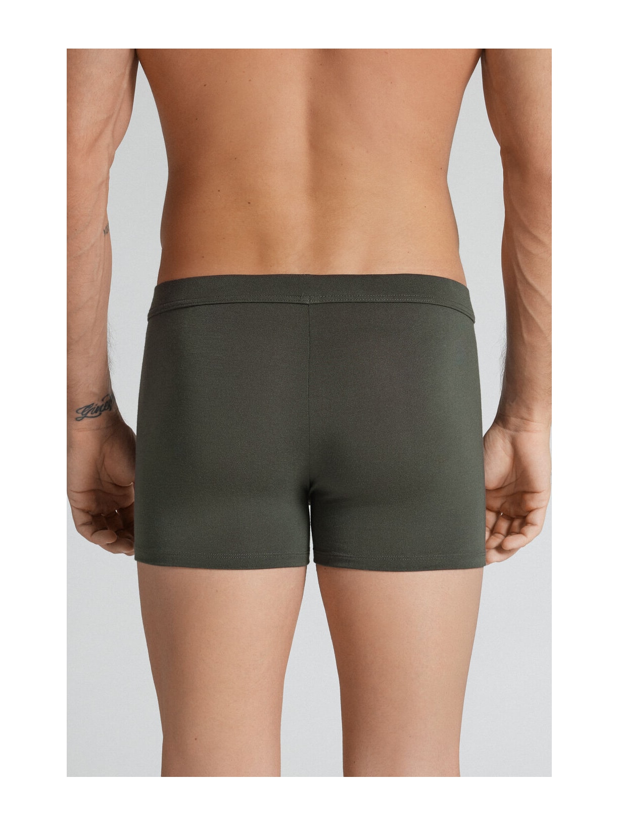Cueca Boxer Em Modal e Seda Verde Intimissimi