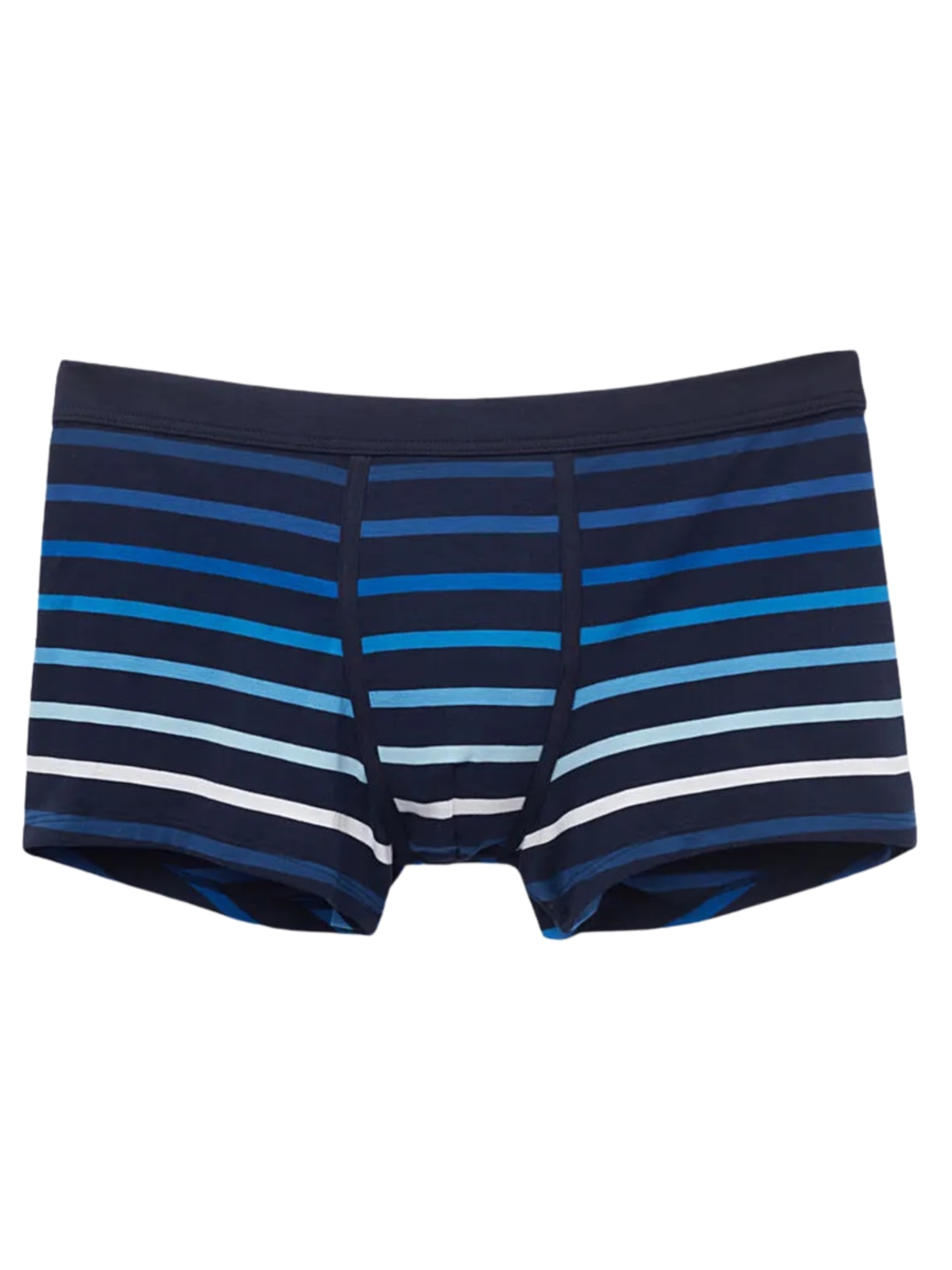 Cueca Boxer Listrada Em Algodão Supima - Azul