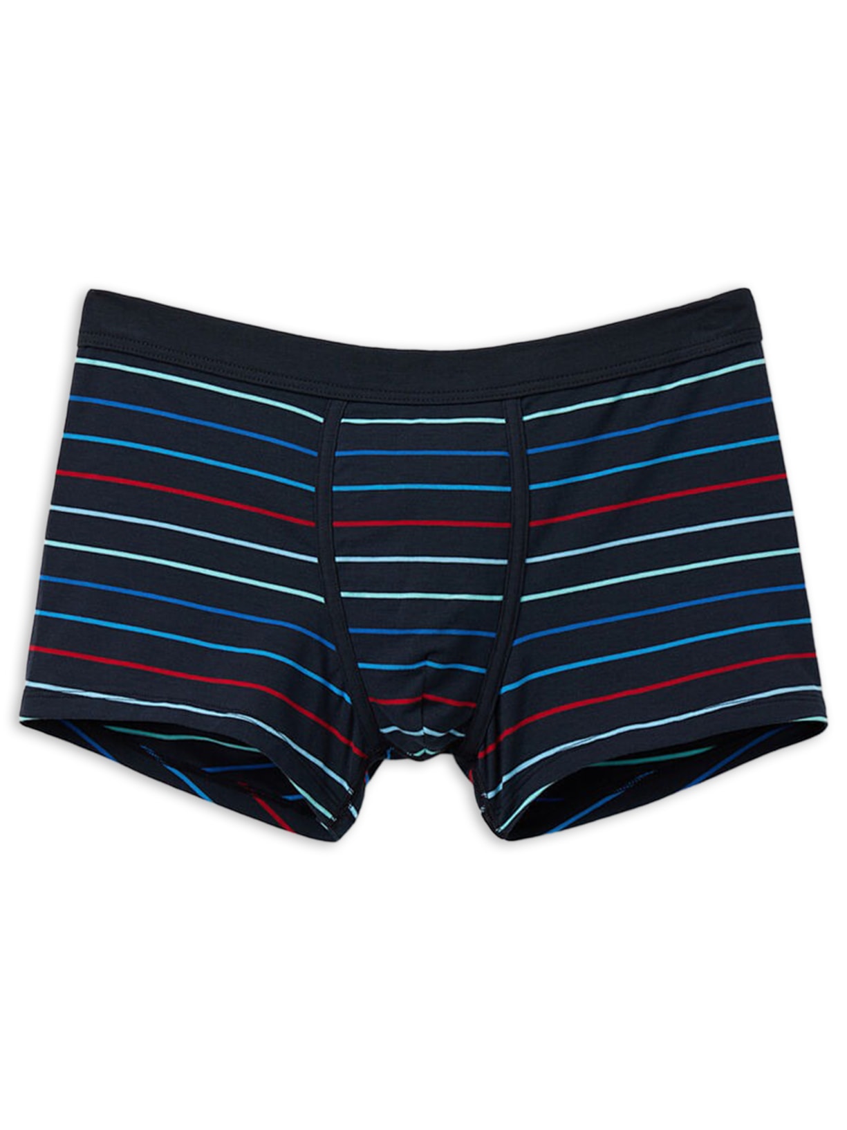 Cueca Boxer Listrada Em Algodão Supima - Azul