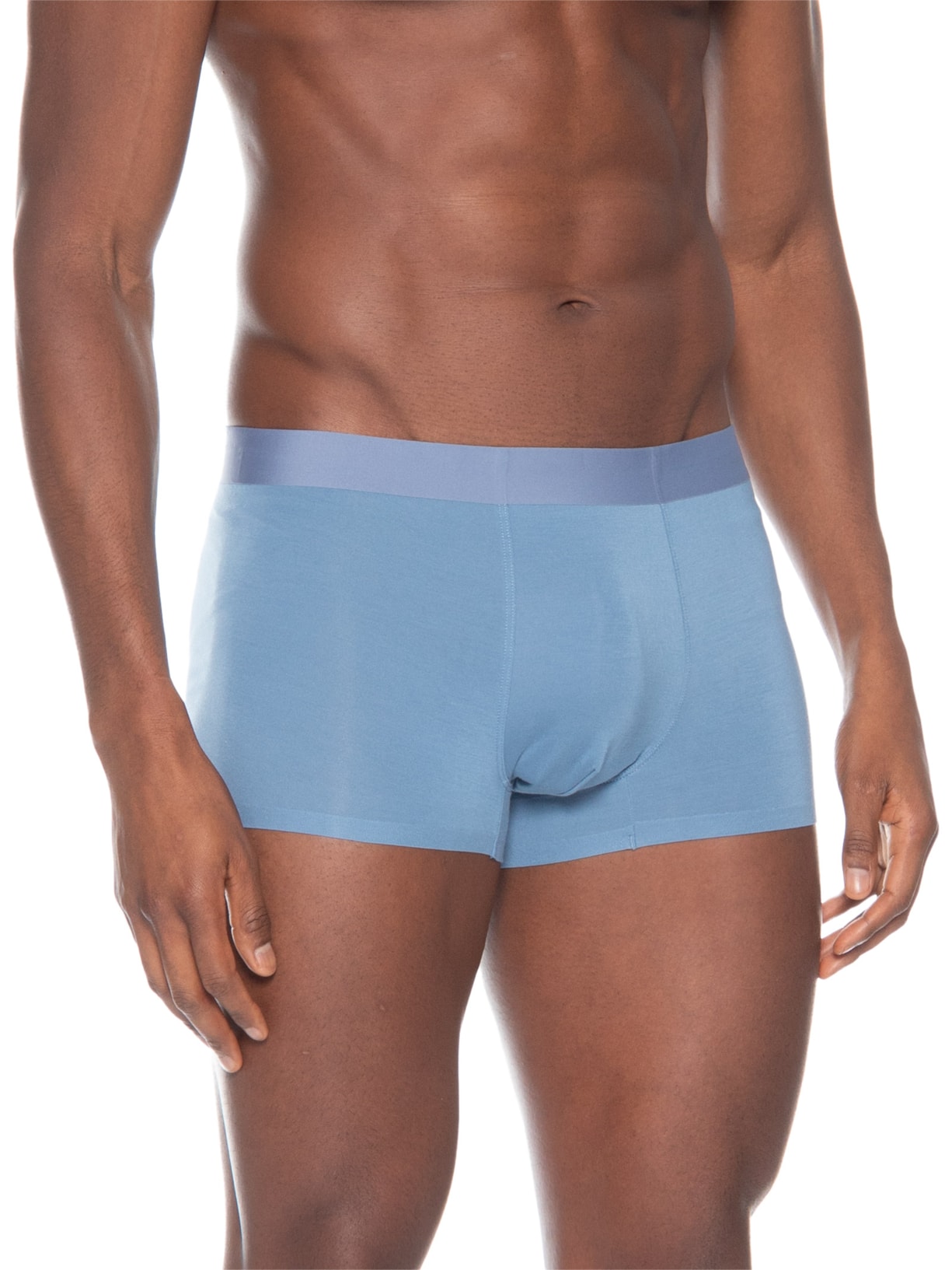 Cueca Boxer Masculina Modal Com Elastano Azul Basiq Men