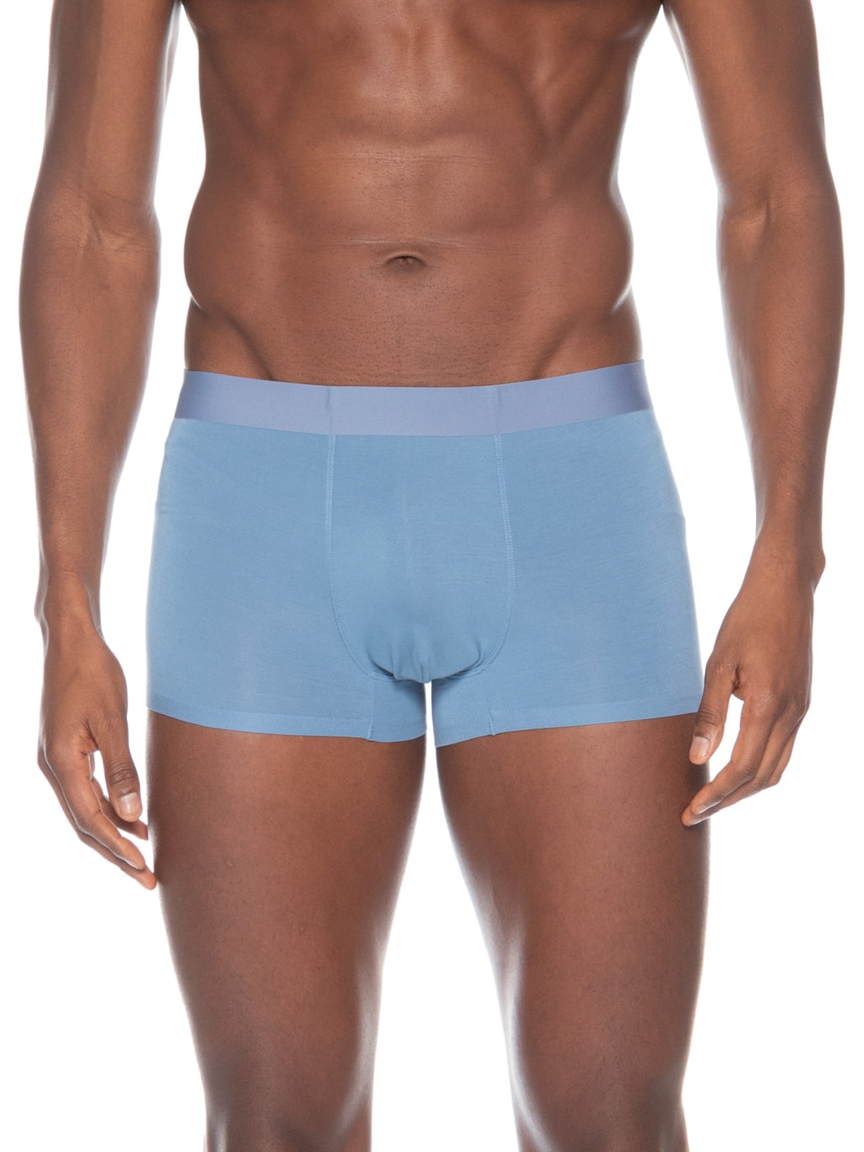 Cueca Boxer Masculina Modal Com Elastano Azul Basiq Men
