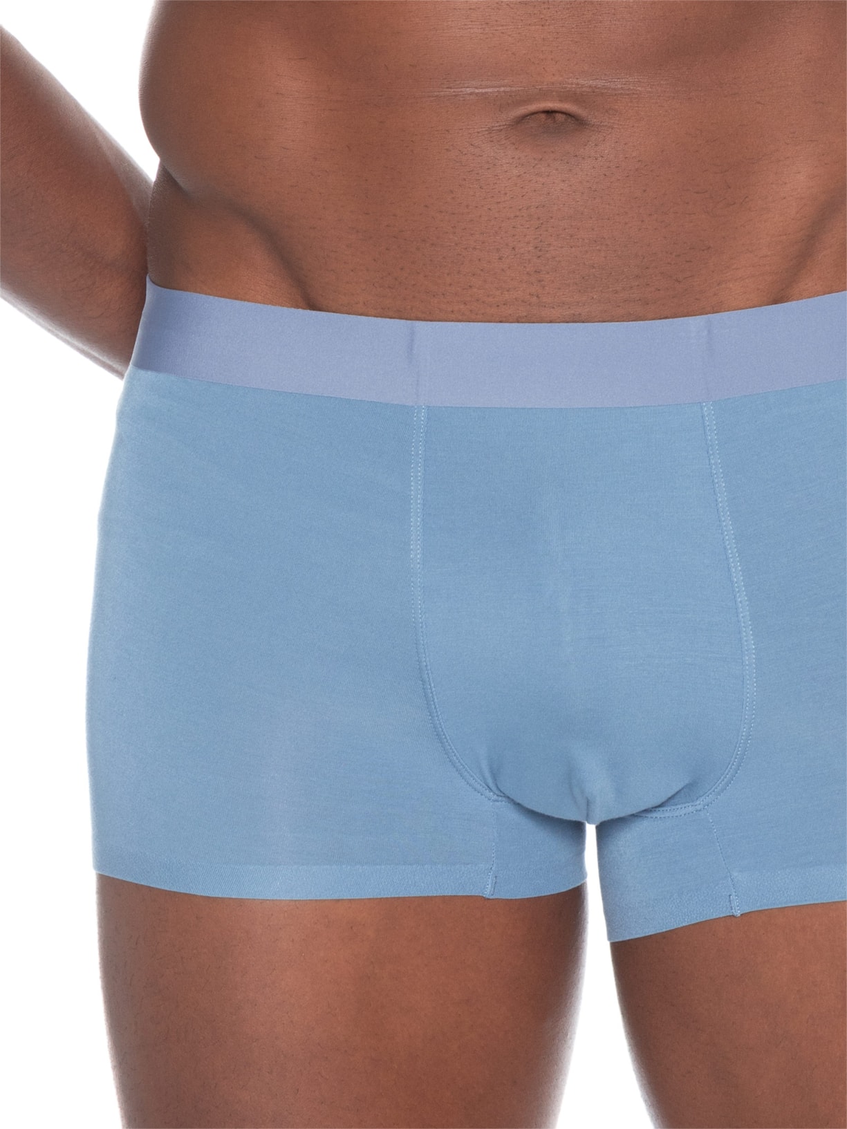 Cueca Boxer Masculina Modal Com Elastano Azul Basiq Men