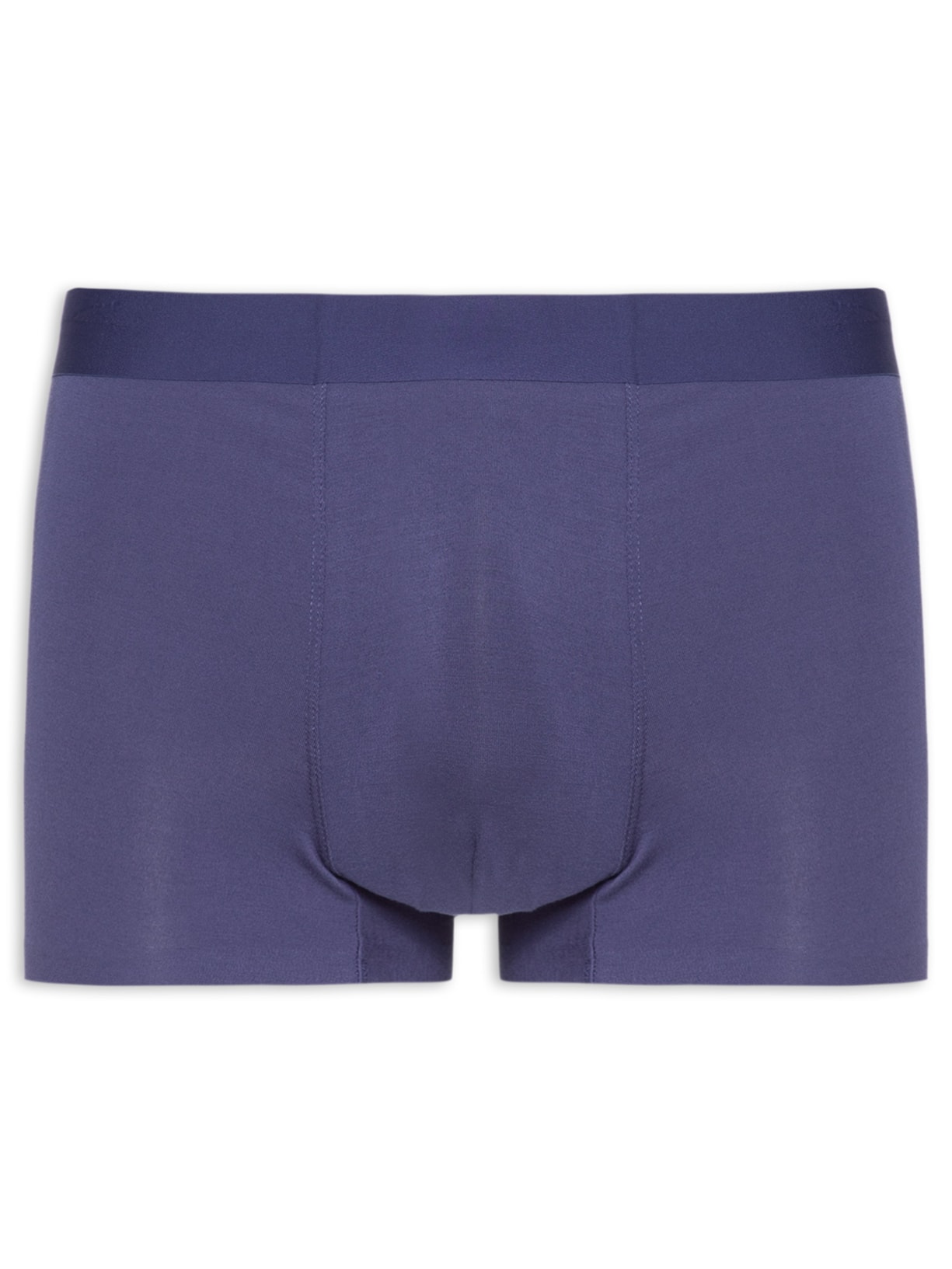 Cueca Boxer Masculina Modal Com Elastano Azul Escuro Basiq Men