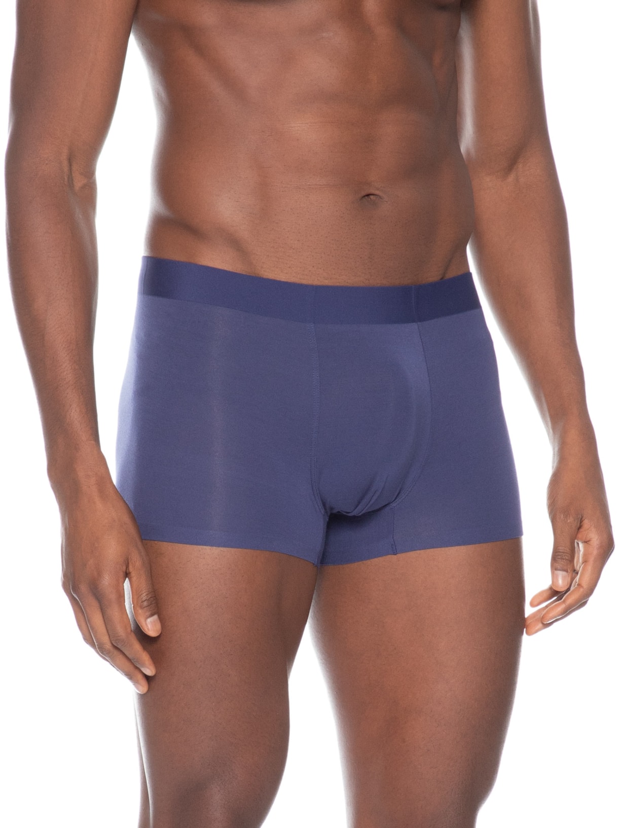 Cueca Boxer Masculina Modal Com Elastano Azul Escuro Basiq Men