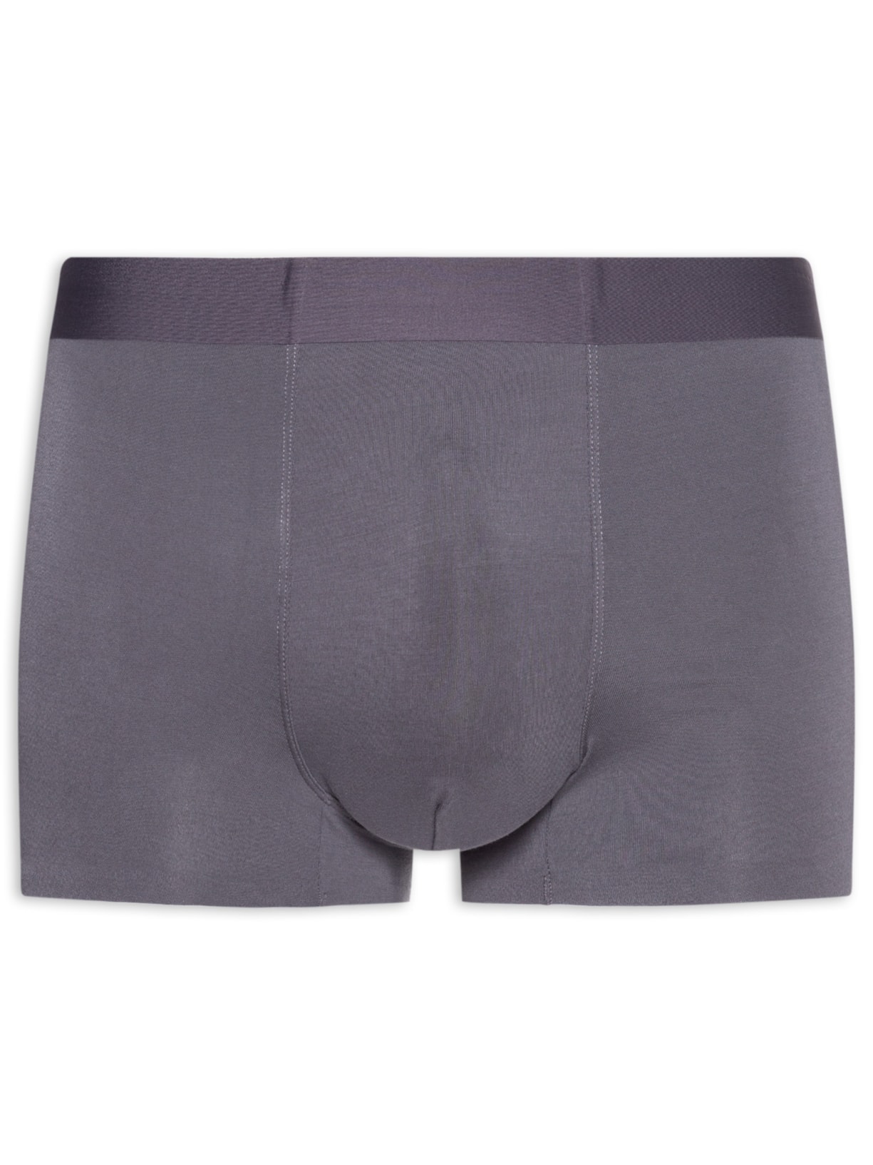 Cueca Boxer Masculina Modal Com Elastano Cinza Basiq Men
