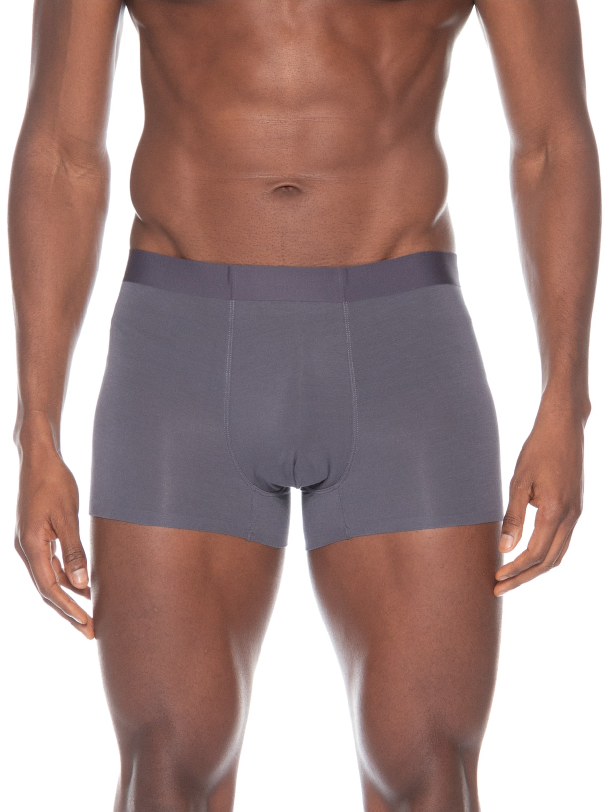 Cueca Boxer Masculina Modal Com Elastano Cinza Basiq Men
