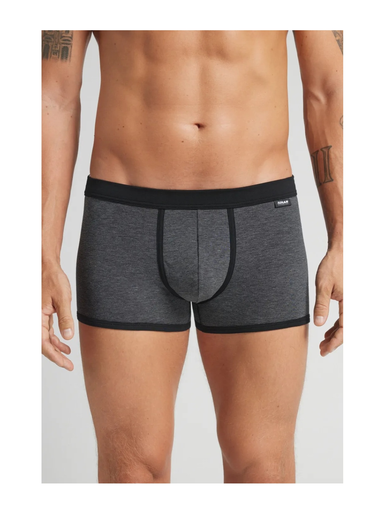 Cueca Boxer Mil Listras Em Algodão Supima Preto Intimissimi