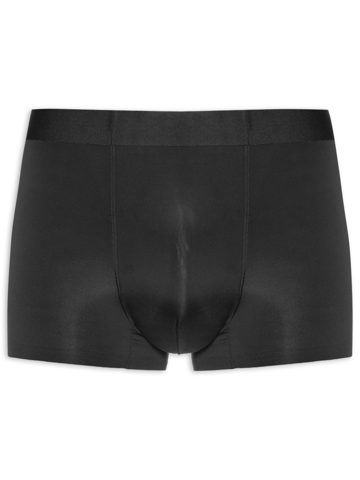 Cueca Boxer Sem Costura Poliamida Preto Basiq Men
