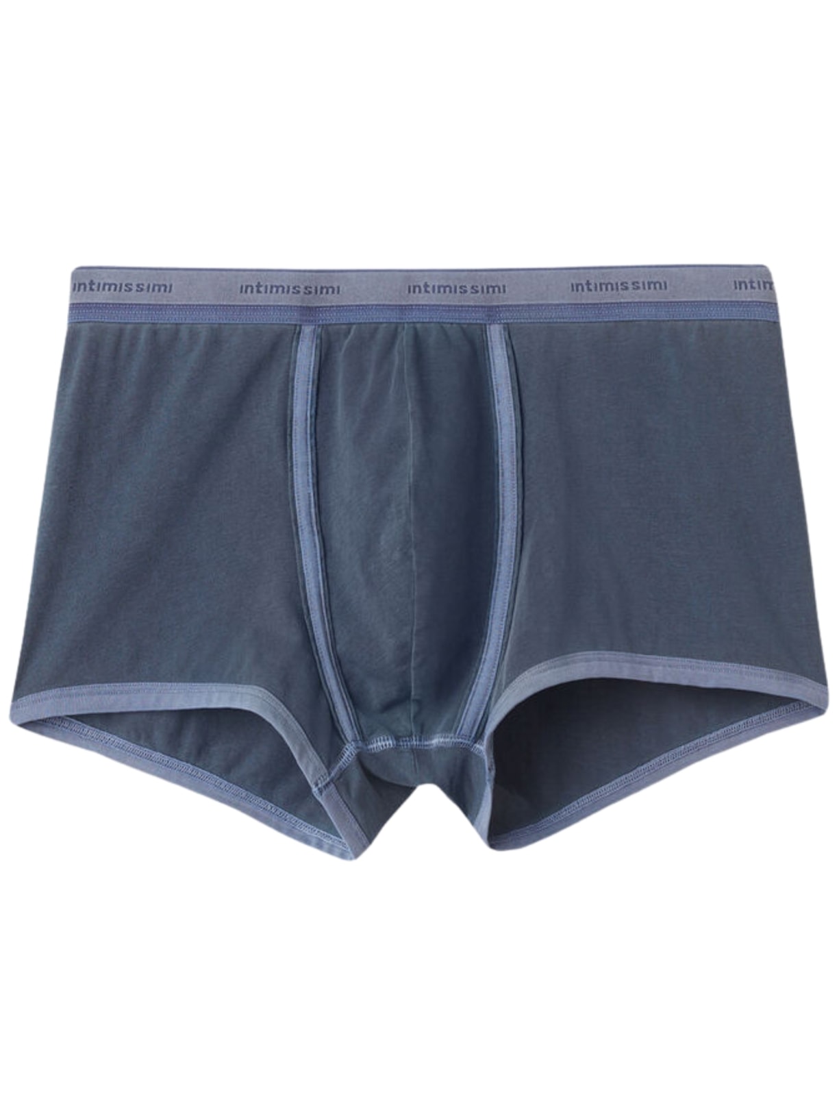 Cueca Boxer Tingida Em Algodão Supima Elástico Azul Intimissimi
