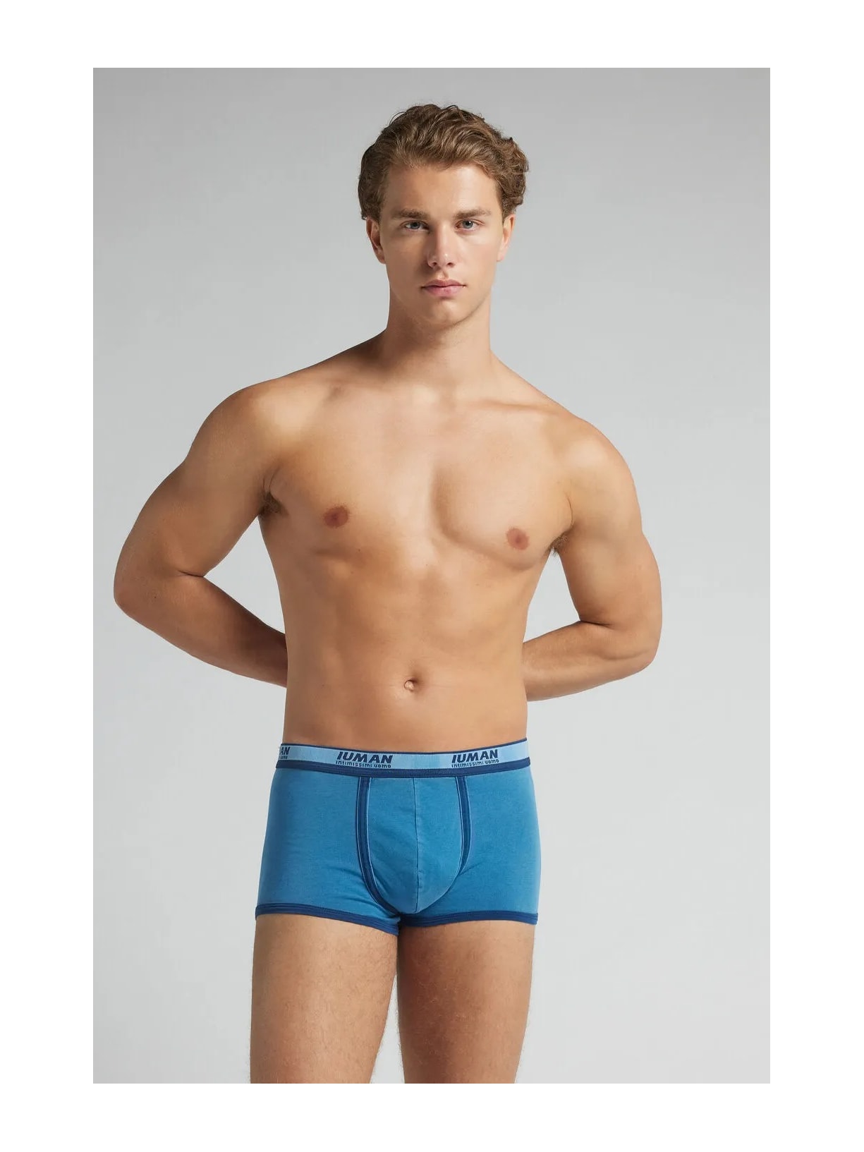 Cueca Boxer Washed Collection Em Algodão Supima Azul Intimissimi